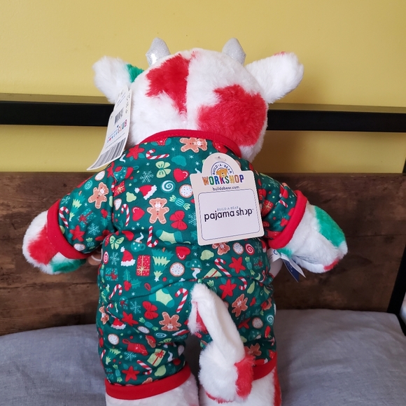 Build A Bear Christmas Holiday Mooey Cow with Holiday PJs and Cookies & Milk - Picture 4 of 4